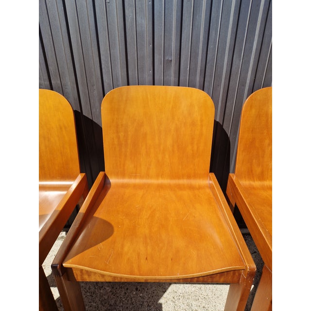 Vintage Bentwood Chairs attributed to Afra and Tobia Scarpa for Molteni, 1970s, Set of 6 For Sale - Image 18 of 18