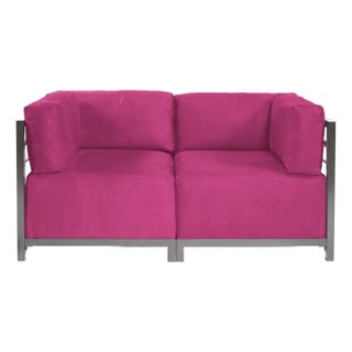 Axis 2pc Sectional Regency Fuchsia Titanium Frame For Sale