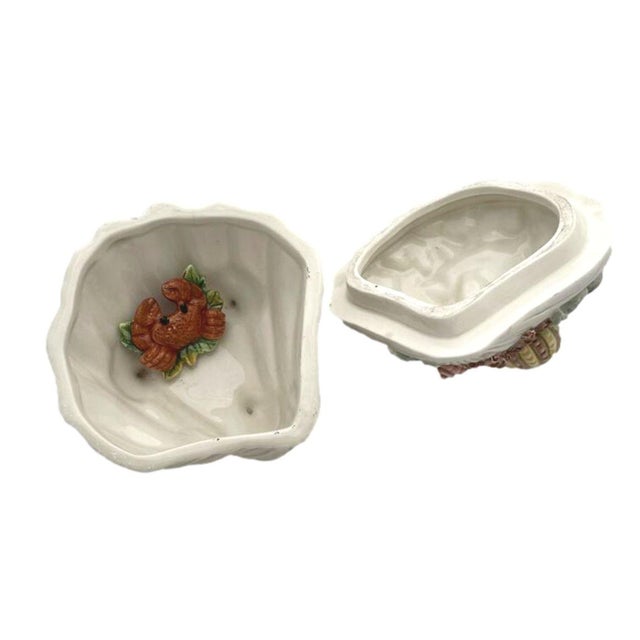 American Fitz & Floyd Oceana Sugar Bowl & Lid For Sale - Image 3 of 5