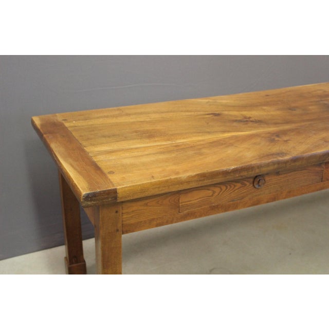 Antique Farmhouse Table in Walnut, 1800s For Sale - Image 5 of 14