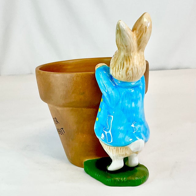 Vintage Home is pleased to offer this Beatrix Potter Perter Rabbit Ceramic Planter. Potter wrote books featuring Peter...