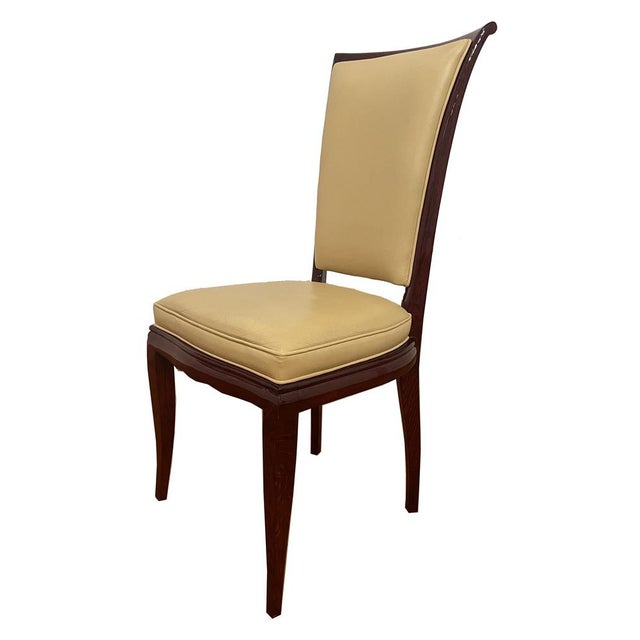 Vintage Art Deco Dining Chairs, France, 1930, Set of 8 For Sale - Image 4 of 14