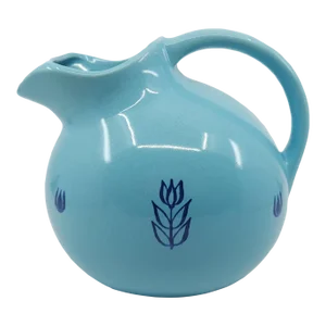 Vintage Cronin Usa Pottery Ball Pitcher Tulips