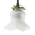 French White Frosted Glass and Brass Pendant Lamp For Sale - Image 6 of 6