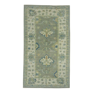 Turkish Oushak Rug 5'3" x 9'4" #18020 For Sale