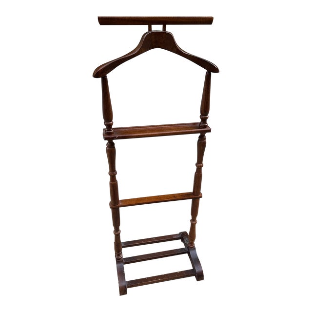 1970s Petite Wooden Mid Century Valet For Sale