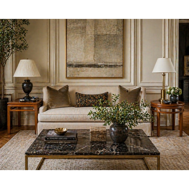 A beautifully designed and highly versatile pair of side tables by Michael Taylor for Baker Furniture, executed in his...