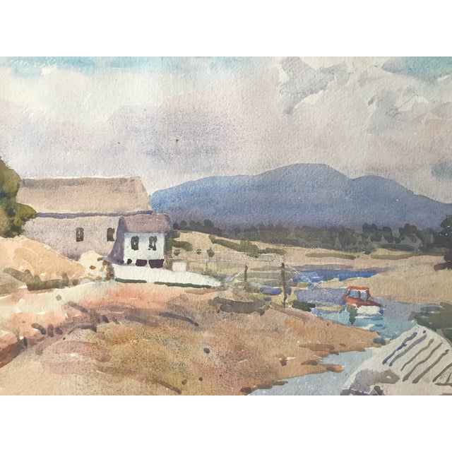 Charles H. Richert Lobster Boat With Traps in Maine Painting | Chairish