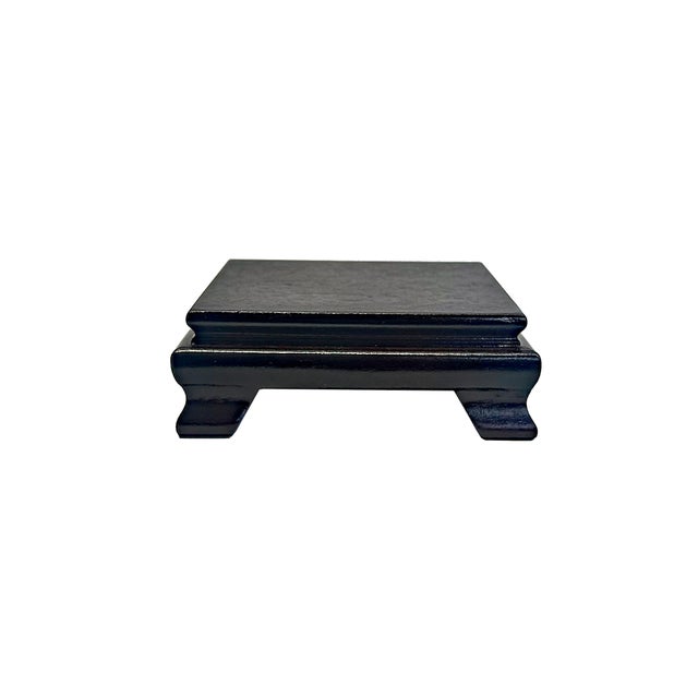 2" Dark Brown Wood Square Shape Display Stand Riser Easel For Sale - Image 4 of 5