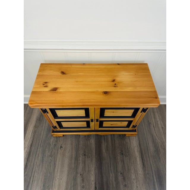 Ethan Allen Pine Console Cabinet For Sale - Image 4 of 5