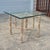 1970s McGuire Attributed Organic Modern Square Glass Top Rattan Rawhide Base Dining Table For Sale - Image 13 of 13
