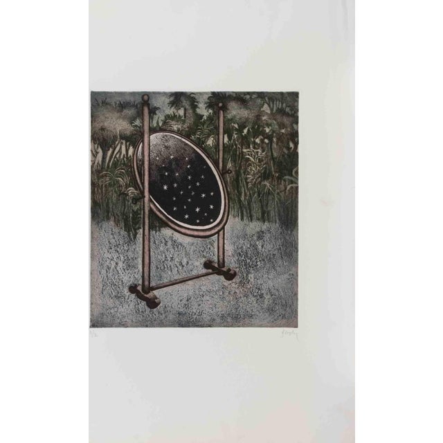 Enrico Benaglia, Constellations in Mirror, Etching, 1990s For Sale