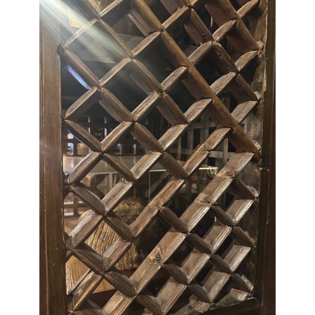 Antique Chinese Elm Lattice Bookcase Cabinet, 19th Century – Scholar’s Display Cabinet For Sale - Image 4 of 7