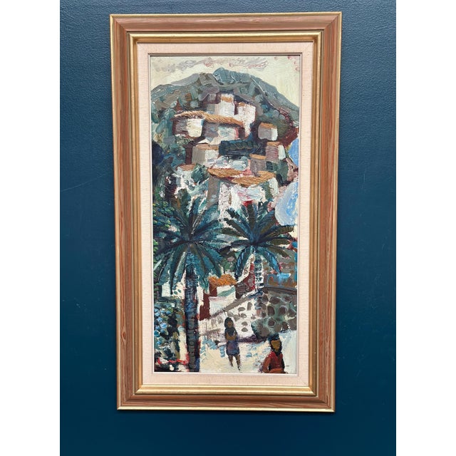 Bertil Wahlberg, Southern Village, 1950s, Oil on Panel, Framed For Sale - Image 10 of 18