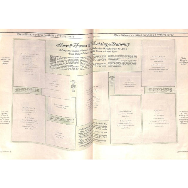 "The Woman's World Book of Etiquette: A Useful Guide for Everyone in Every Day Life" 1928 For Sale - Image 4 of 9
