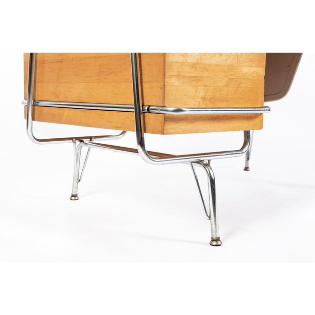 Kem Weber Trimline Desk for Heywood Wakefield, Mid Century Modern Birch and Chrome Office Desk, 1950s For Sale - Image 15 of 16