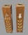 American Vintage Pair of Hand Painted Wood Pennsylvania Dutch Figural Floral Candlesticks For Sale - Image 3 of 9