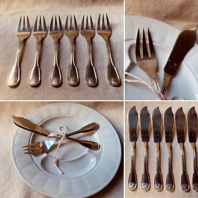 Silver Late 19th Century James Dixon & Sons Silver-Plate Fish Set - 12 pcs For Sale - Image 8 of 18