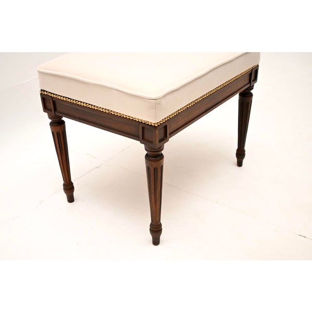1920s Antique Louis XV Stool, France, 1920s For Sale - Image 5 of 7