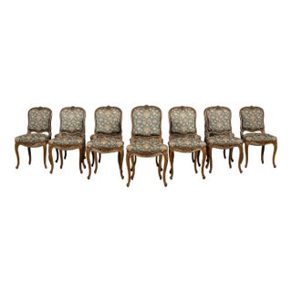 Set of 12 Late 19th Century French Provincial Louis XV Oak Dining Chairs For Sale