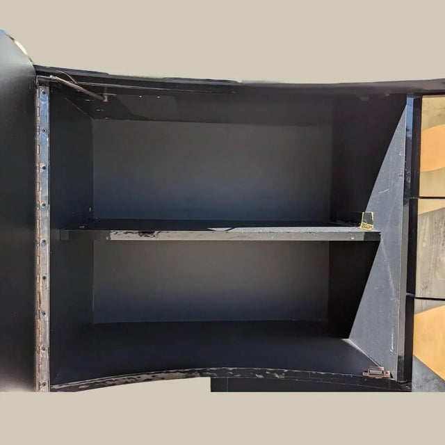 Postmodern Inlaid Wood & Lacquer Sideboard by Carlo Malnati, 1980s For Sale - Image 9 of 10