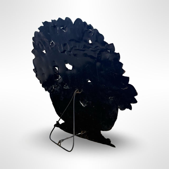 Green Vintage Toleware Large Hand-Painted Floral & Fruit Basket Fire Screen / Dummy Board For Sale - Image 8 of 8