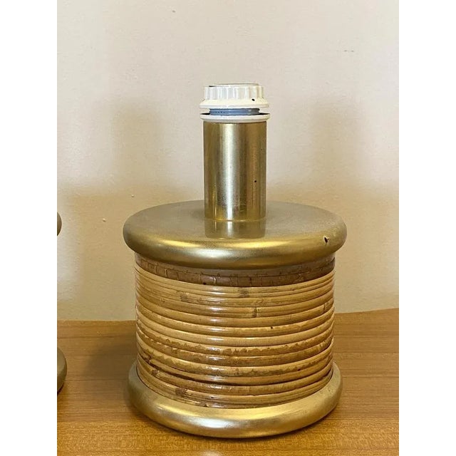 Wicker Table Lamps, 1970s, Set of 2 For Sale - Image 6 of 10