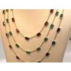 Three Layer Necklace With Emerald , Ruby & Kyanite with Diamond Bar, 14 KYG 15Gm For Sale - Image 16 of 18
