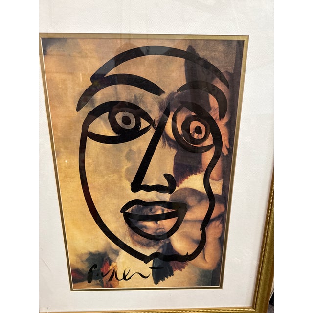 Abstract 1970s Peter Keil Abstract Cubist Angels Painting For Sale - Image 3 of 6