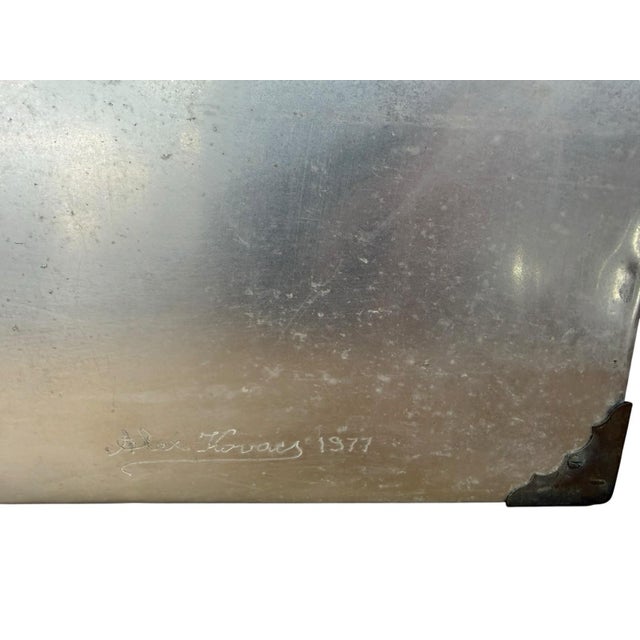 Metal MCM Alex Kovacs Metal Brutalist Floral Wall Art Signed 1977 - 45” X 32.5” For Sale - Image 7 of 7
