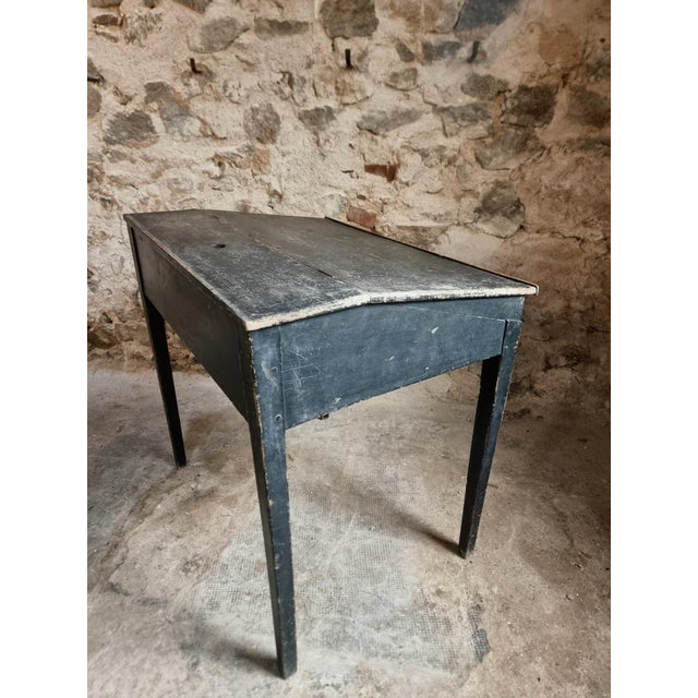 Antique French Black School Lift Top Desk, 1900s For Sale - Image 9 of 18