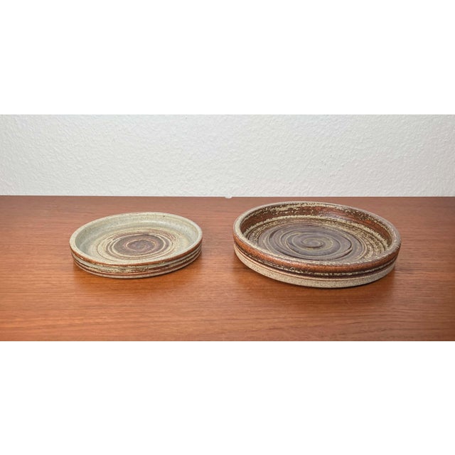Ceramic Mid-Century Modern Danish Studio Pottery Bowls by Tue Poulsen for Tue Keramik, 1960s, Set of 2 For Sale - Image 7 of 18