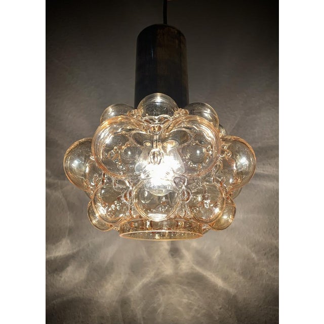 Metal Bubble Glass Pendant Lamp by Helena Tynell for Glashütte Limburg, 1970s For Sale - Image 7 of 14