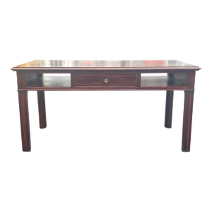 Potthast Brothers Chippendale Solid Satin Mahogany Single Drawer Cocktail Table