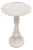 Handcrafted Travertine Marble Side Table 15" Round X 24"h | Stone Accent Table For Sale