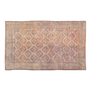 1960s Vintage Persian Qasqai Tribal Handmade Hand Knotted Rug With Natural Colors,4'8"x7'6" For Sale