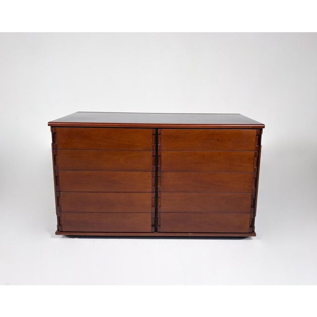 Wood Mid-Century Wood Chest of Drawers attributed to Gianfranco Frattini, Italy, 1970s For Sale - Image 7 of 9