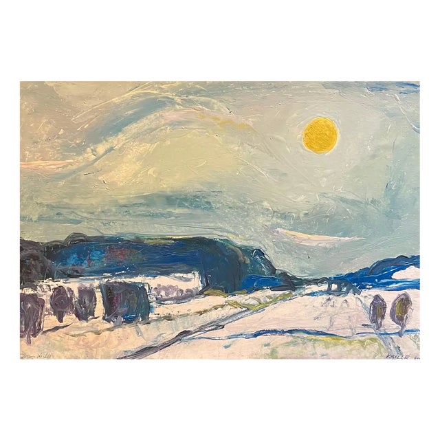 Jean Krille, Landscape 130, Oil on Canvas, 1981 For Sale