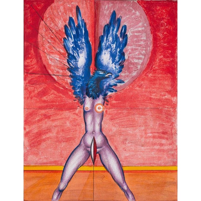 Franz PRIKING (1929-1979) The Bird Woman Original color lithograph Signed in pencil Limited edition of 100 copies (the...