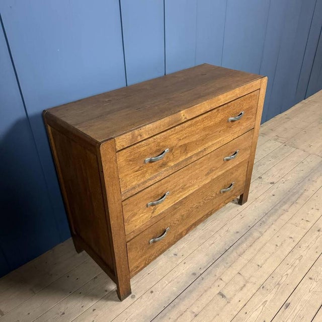 Brown French Oak Chest of Drawers, 1920s For Sale - Image 8 of 16