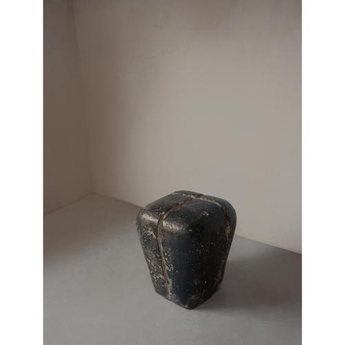 Textile Ritual Side Table in Hemp Crete by Lucas Tyra Morten For Sale - Image 7 of 18
