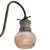 German Holophane Glass Brass and Enamel Converted Gas Wall Lamp, 1910s For Sale - Image 6 of 8