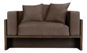 Smoked Oak & Grey Fabric Chaplin Lounge Chair by Collector