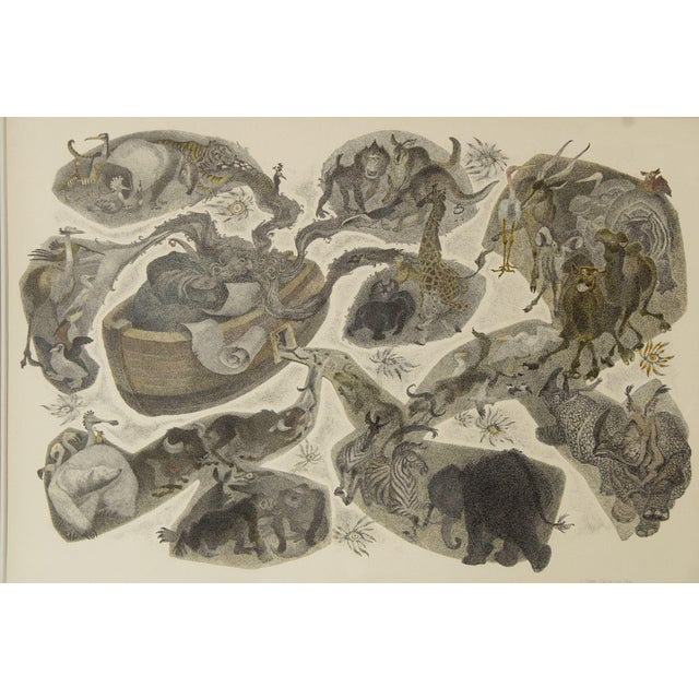 Oliver Grimley Pen and Ink Drawing, Noah's Ark For Sale - Image 9 of 12