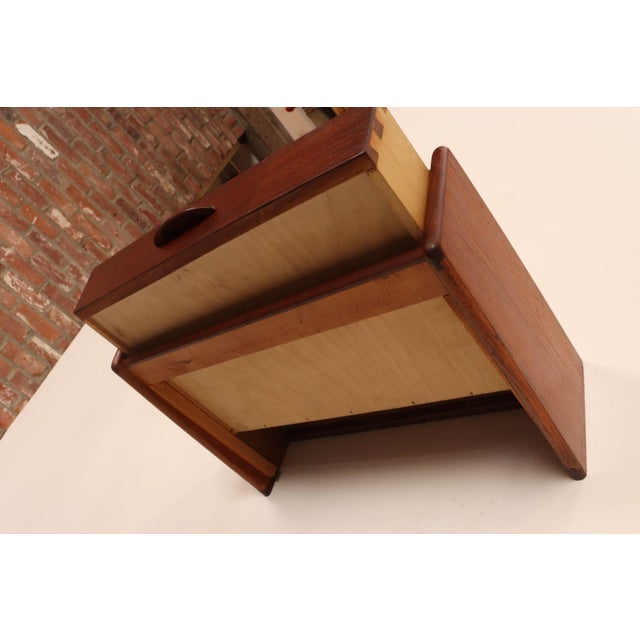 Petite Danish Modern Single-Drawer Floating Nightstand / End Table in Teakwood For Sale - Image 14 of 14