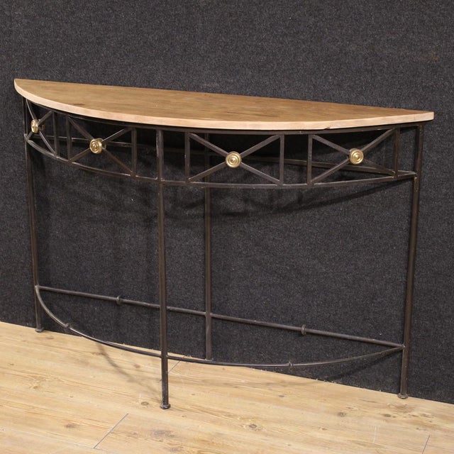 20th Century French Half-Moon Console, 1960s For Sale - Image 6 of 12
