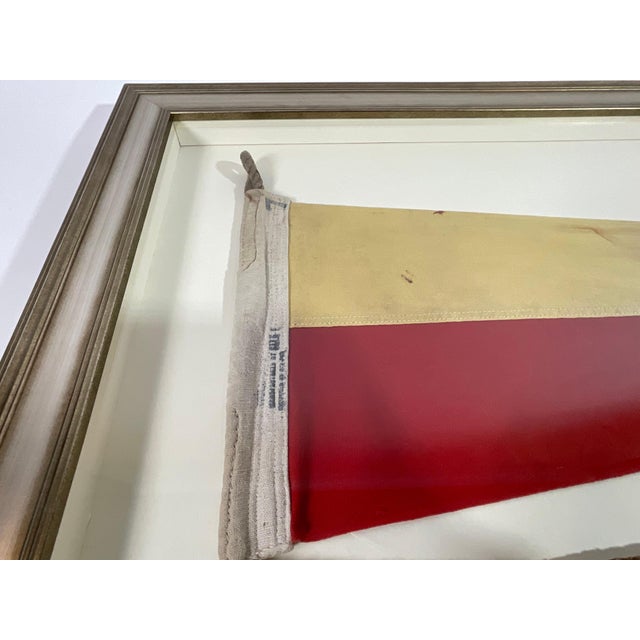 Vintage Nautical Signal Flag in Frame For Sale - Image 9 of 10