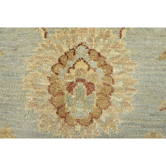 Ziegler Rug 8'1'' X 10' Blue Wool Hand-Knotted Oriental Carpet For Sale - Image 4 of 12