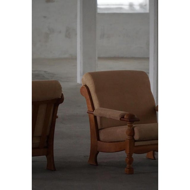 Brown Vintage Chairs in Oak by Henning Kjærnulf, 1950s, Set of 2 For Sale - Image 8 of 18