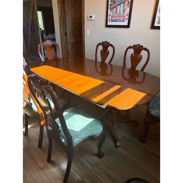 Auburn 1980s Kindel Winterthur Mahogany Complete Dining Set-Original Receipt of Purchase Included For Sale - Image 8 of 18